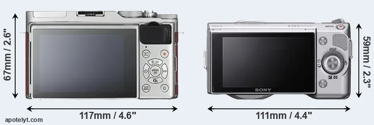 Comparison X-A3 or NEX-5 rear