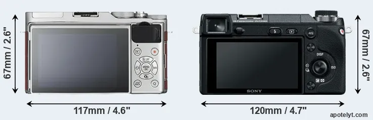 Comparison X-A3 or NEX-6 rear