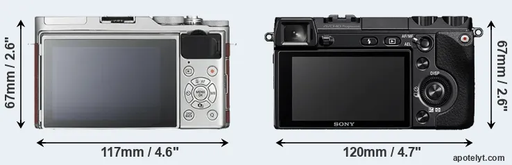 Comparison X-A3 or NEX-7 rear