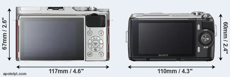 Comparison X-A3 or NEX-C3 rear