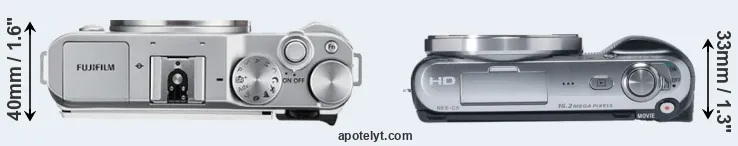 Compare X-A3 versus NEX-C3 top