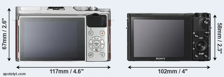 Comparison X-A3 or RX100 V rear