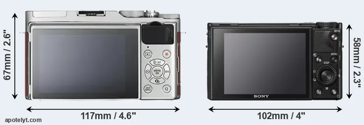 Comparison X-A3 or RX100 VII rear
