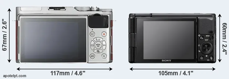 Comparison X-A3 or ZV-1 rear