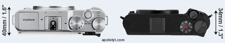 Compare X-A3 versus M1 top