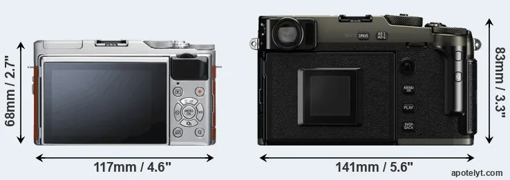 Comparison X-A5 or X-Pro3 rear