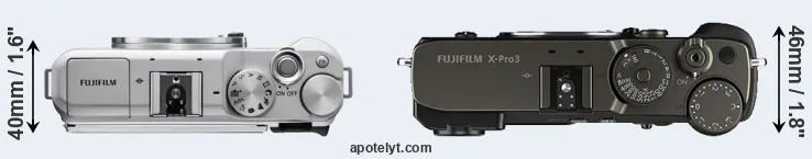 Compare X-A5 versus X-Pro3 top