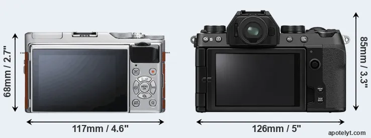 Comparison X-A5 or X-S10 rear