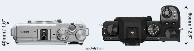 Compare X-A5 versus X-S10 top