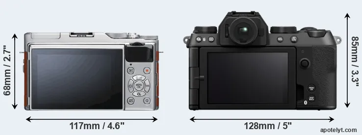 Comparison X-A5 or X-S20 rear