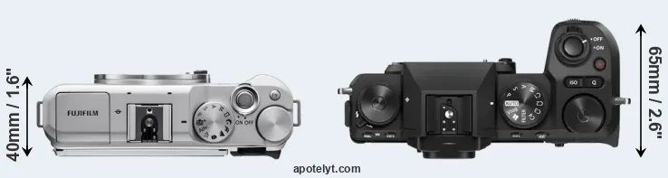 Compare X-A5 versus X-S20 top