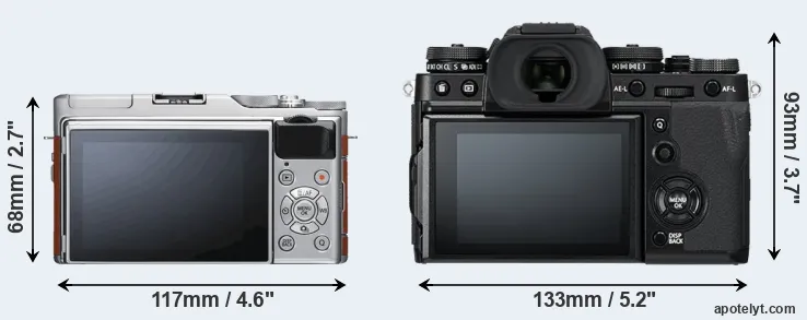 Comparison X-A5 or X-T3 rear