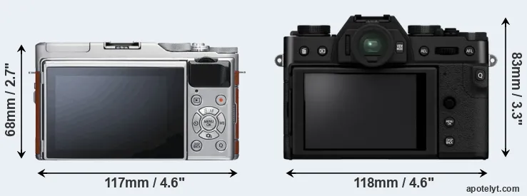 Comparison X-A5 or X-T30 II rear