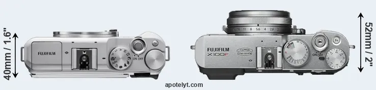 Compare X-A5 versus X100F top