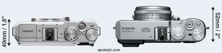 Compare X-A5 versus X100T top