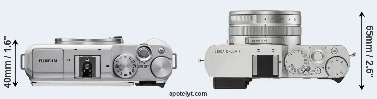 Compare X-A5 versus D-LUX 7 top