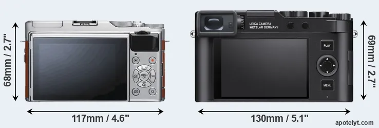 Comparison X-A5 or D-LUX 8 rear