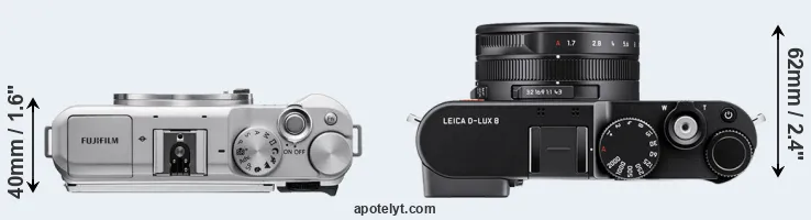 Compare X-A5 versus D-LUX 8 top