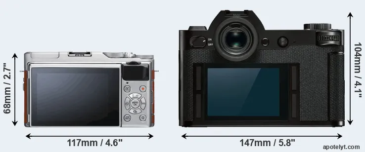 Comparison X-A5 or Leica SL rear