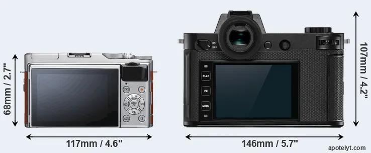 Comparison X-A5 or Leica SL2 rear
