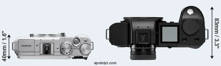 Compare X-A5 versus Leica SL2-S top