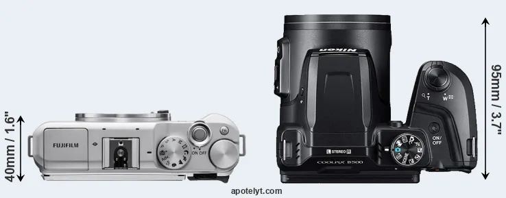 Compare X-A5 versus B500 top