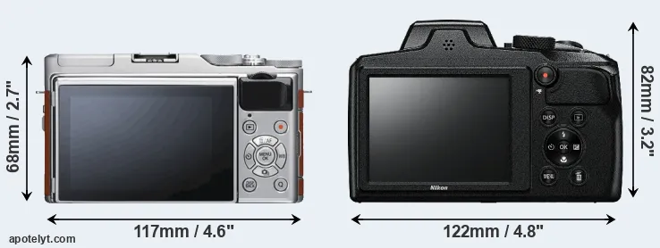 Comparison X-A5 or B600 rear