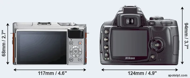 Comparison X-A5 or D40X rear