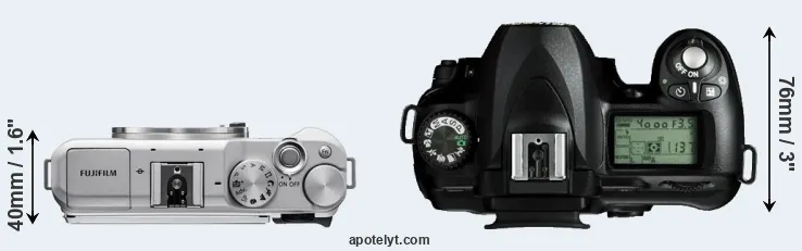 Compare X-A5 versus D50 top