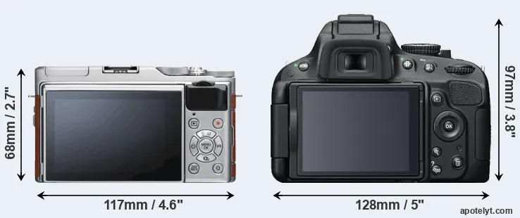 Comparison X-A5 or D5100 rear