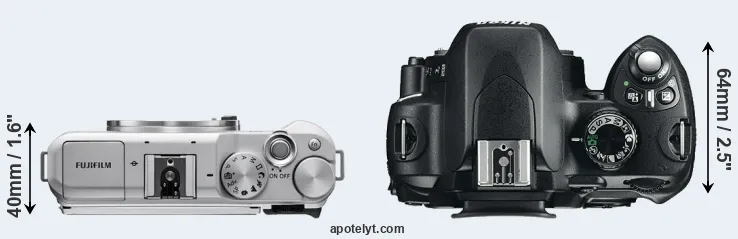 Compare X-A5 versus D60 top