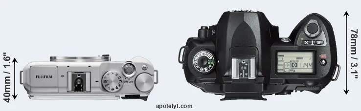 Compare X-A5 versus D70s top