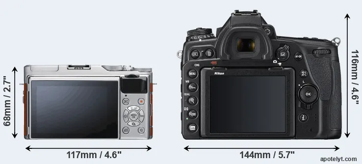 Comparison X-A5 or D780 rear