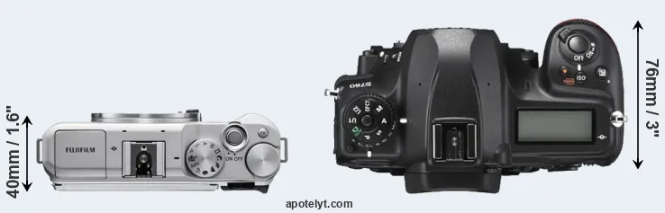 Compare X-A5 versus D780 top