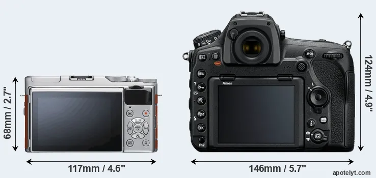 Comparison X-A5 or D850 rear