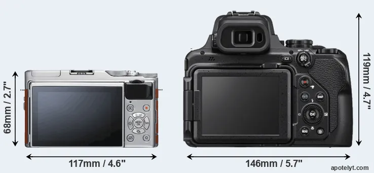 Comparison X-A5 or P1000 rear