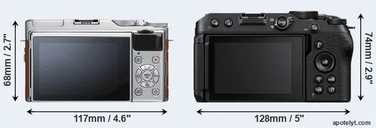 Comparison X-A5 or Z30 rear