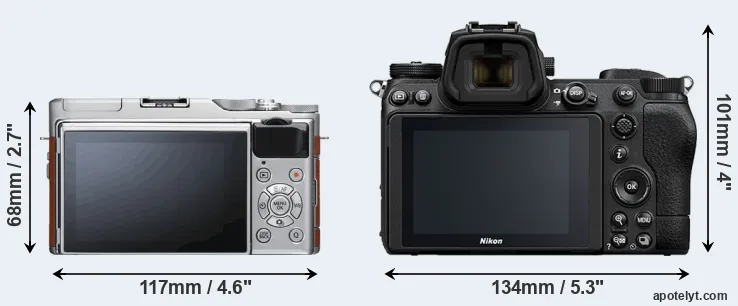Comparison X-A5 or Z7 II rear