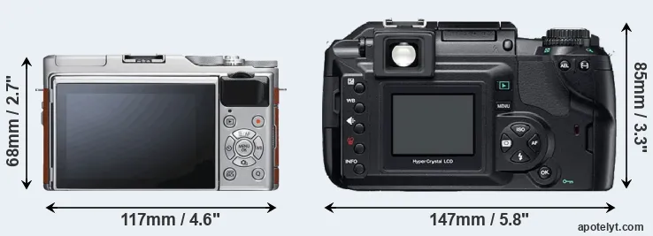 Comparison X-A5 or E-300 rear