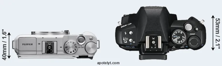 Compare X-A5 versus E-450 top