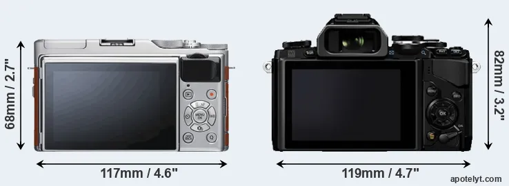 Comparison X-A5 or E-M10 rear