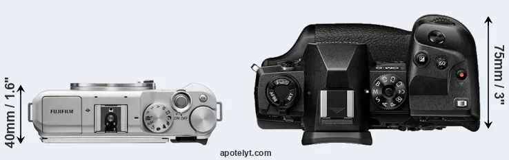 Compare X-A5 versus E-M1X top