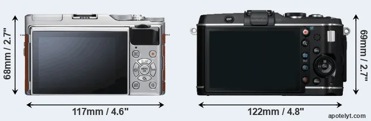Comparison X-A5 or E-P3 rear
