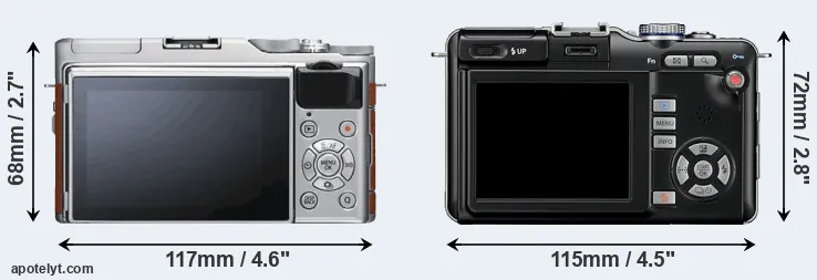 Comparison X-A5 or E-PL1 rear