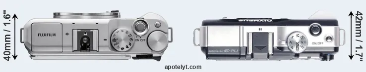 Compare X-A5 versus E-PL1 top