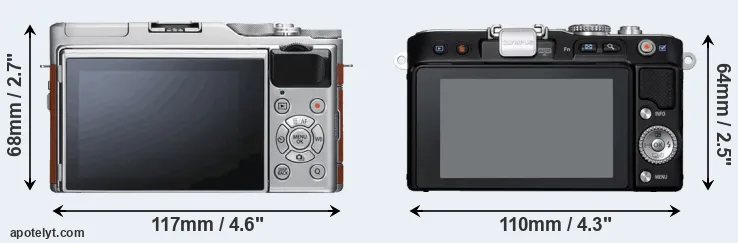 Comparison X-A5 or E-PL3 rear