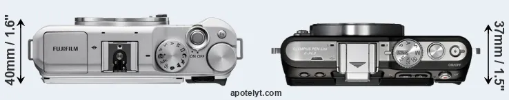 Compare X-A5 versus E-PL3 top