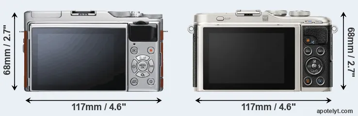 Comparison X-A5 or E-PL9 rear
