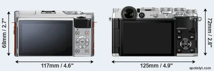 Comparison X-A5 or PEN-F rear