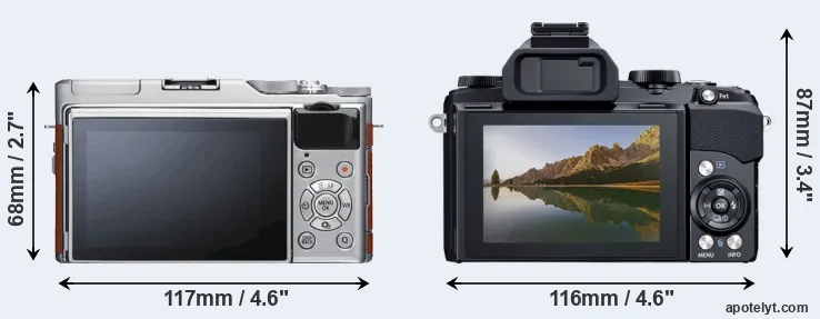 Comparison X-A5 or Stylus 1 rear